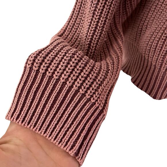 Natural Reflections Womens Rainer Acid Wash Chunky Knit Hoodie Size XL Red NWT - Picture 4 of 7